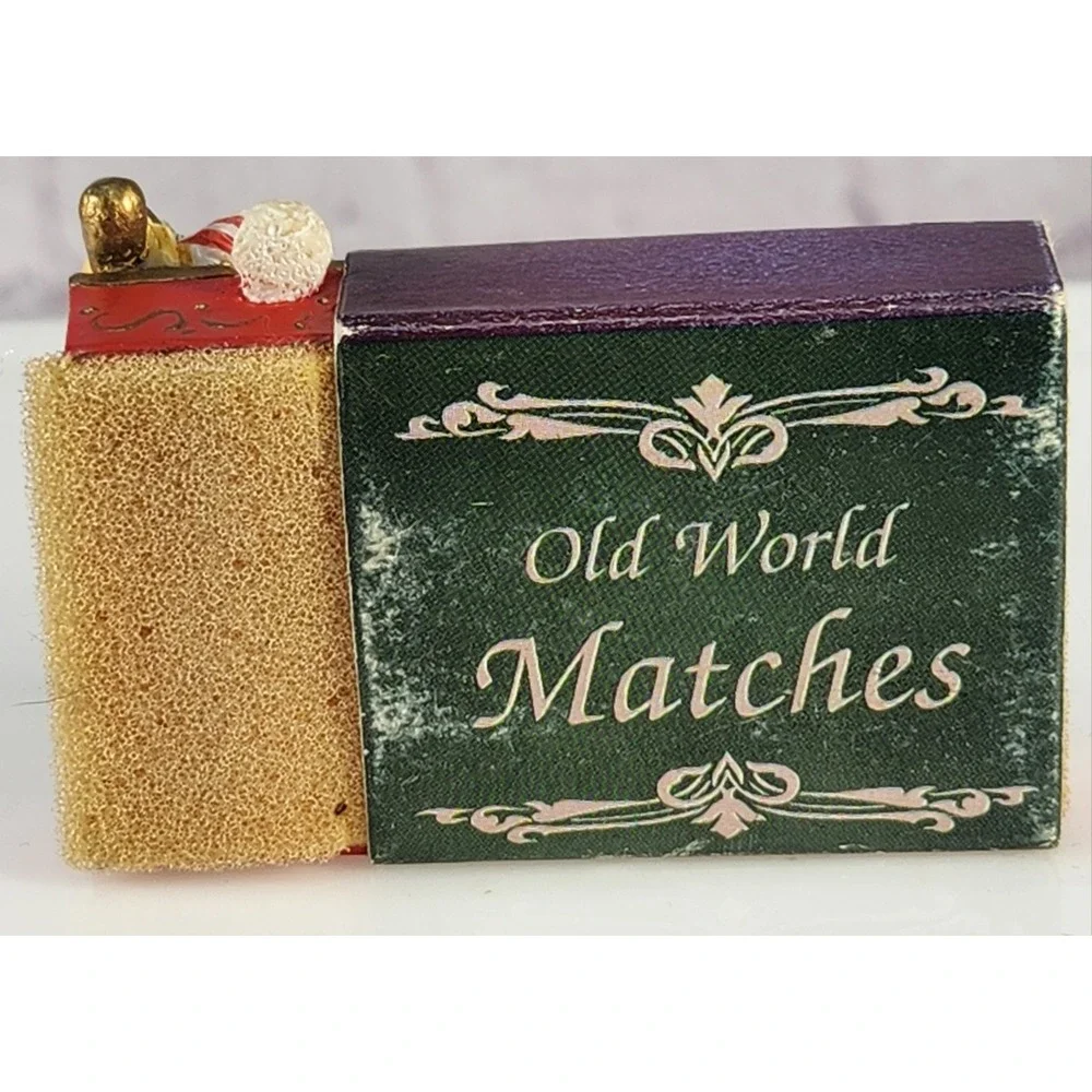 Christmas Merry Miniature Old World Matches Box 1980s Mouse Sleep